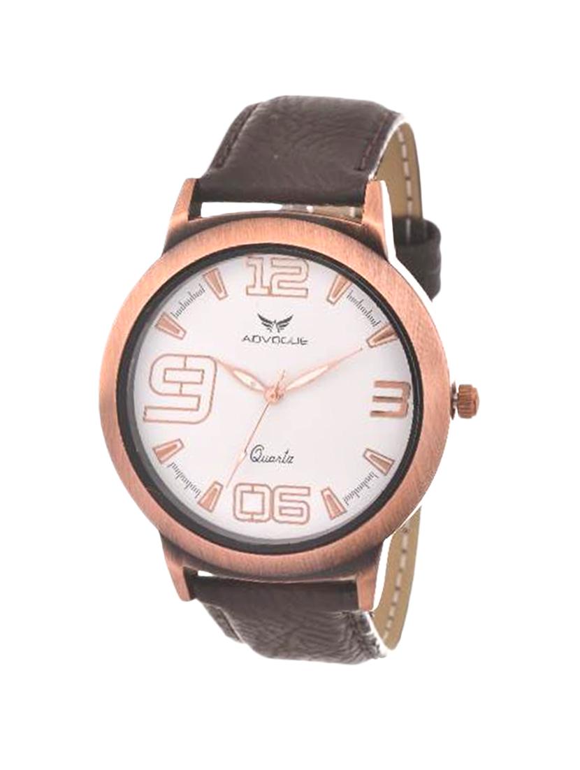 brown leather analog watch - 11949105 - Zoom Image - 1