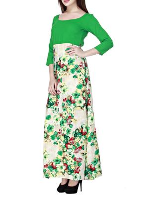 scoop neck floral maxi dress - 11949671 - Standard Image - 2