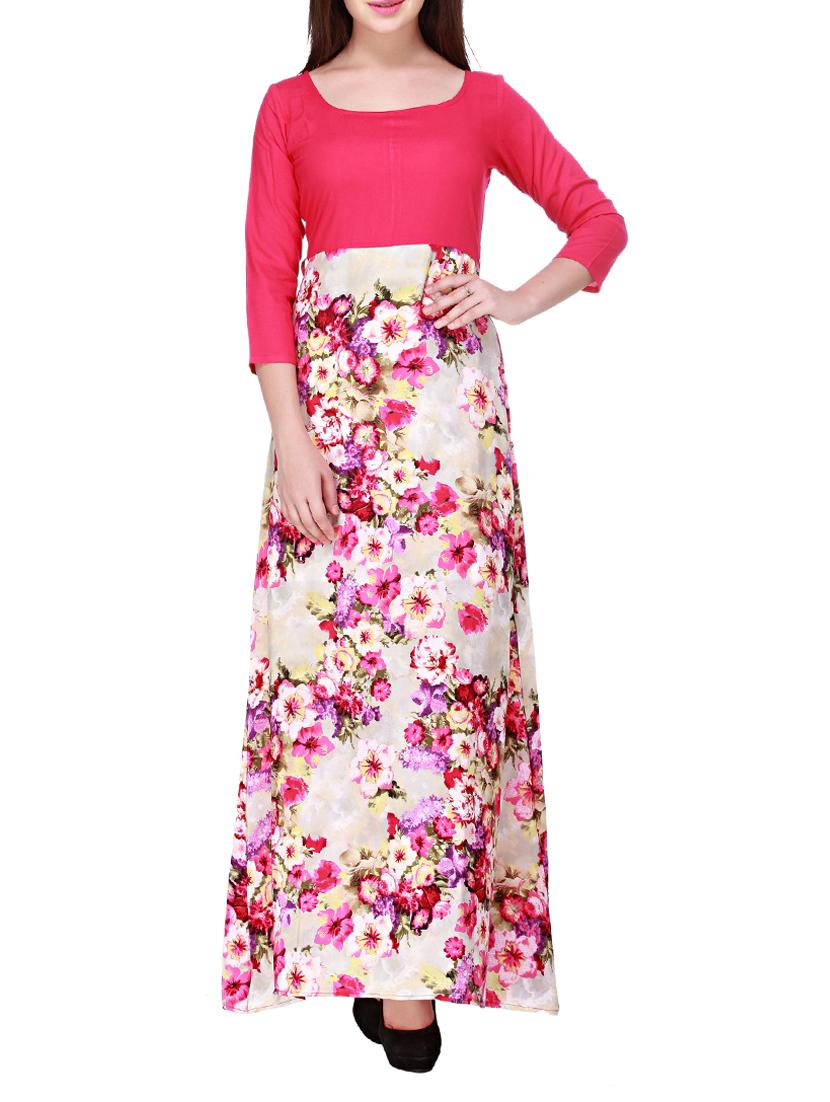 long sleeved floral maxi dress - 11949672 - Zoom Image - 1