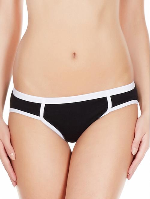 black cotton bikini panty - 11952021 - Standard Image - 1