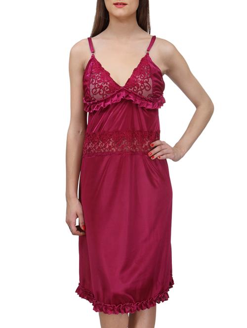 pink satin nighty - 11958596 - Standard Image - 1