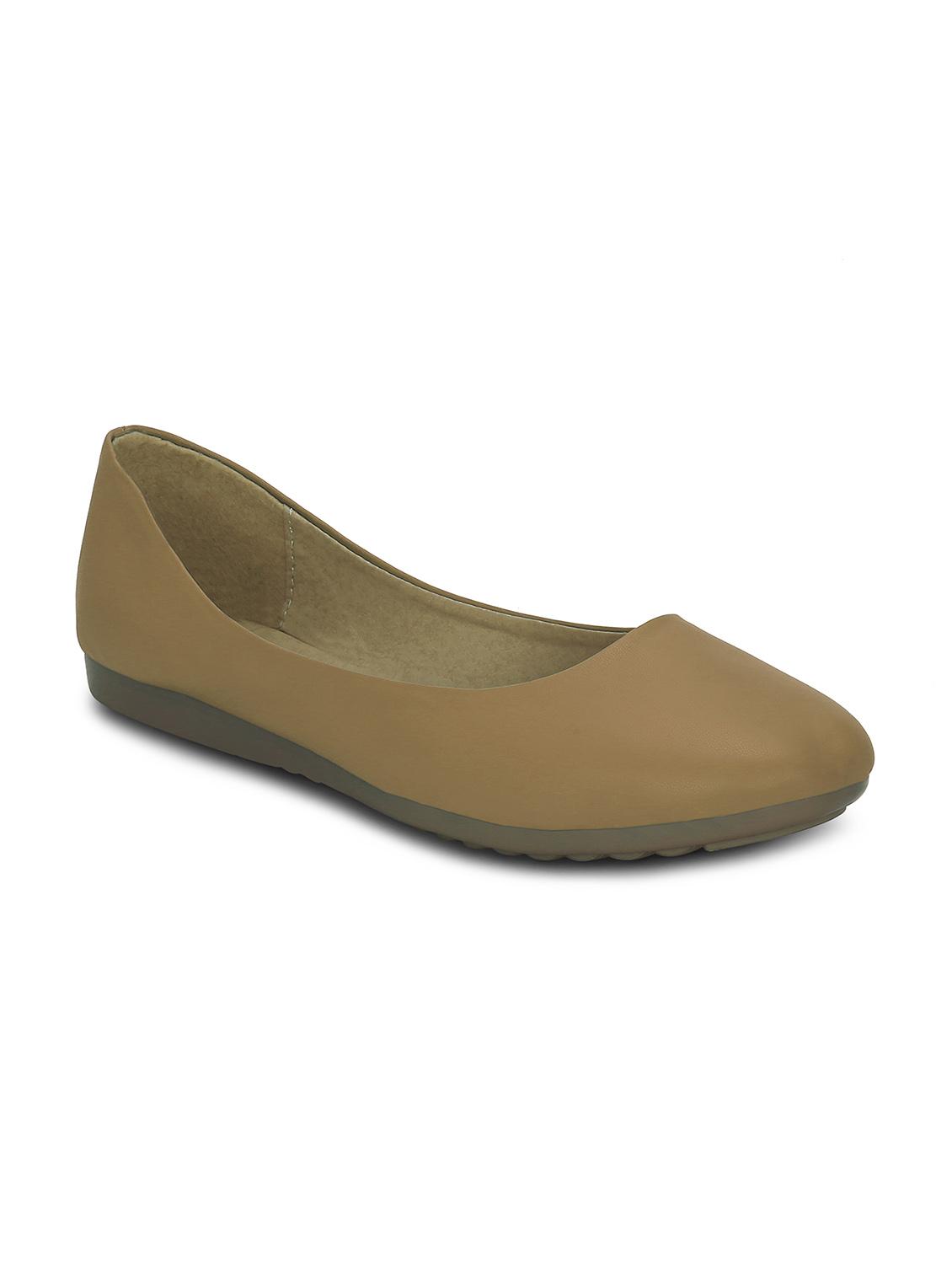 beige faux leather ballerina - 11960293 - Zoom Image - 1