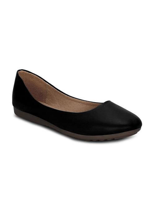 black faux leather ballerina - 11960294 -  Standard Image - 0