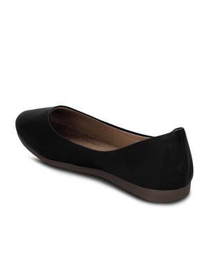black faux leather ballerina - 11960294 - Standard Image - 3