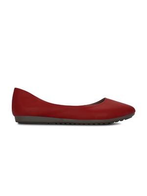 red faux leather ballerina - 11960296 - Standard Image - 2