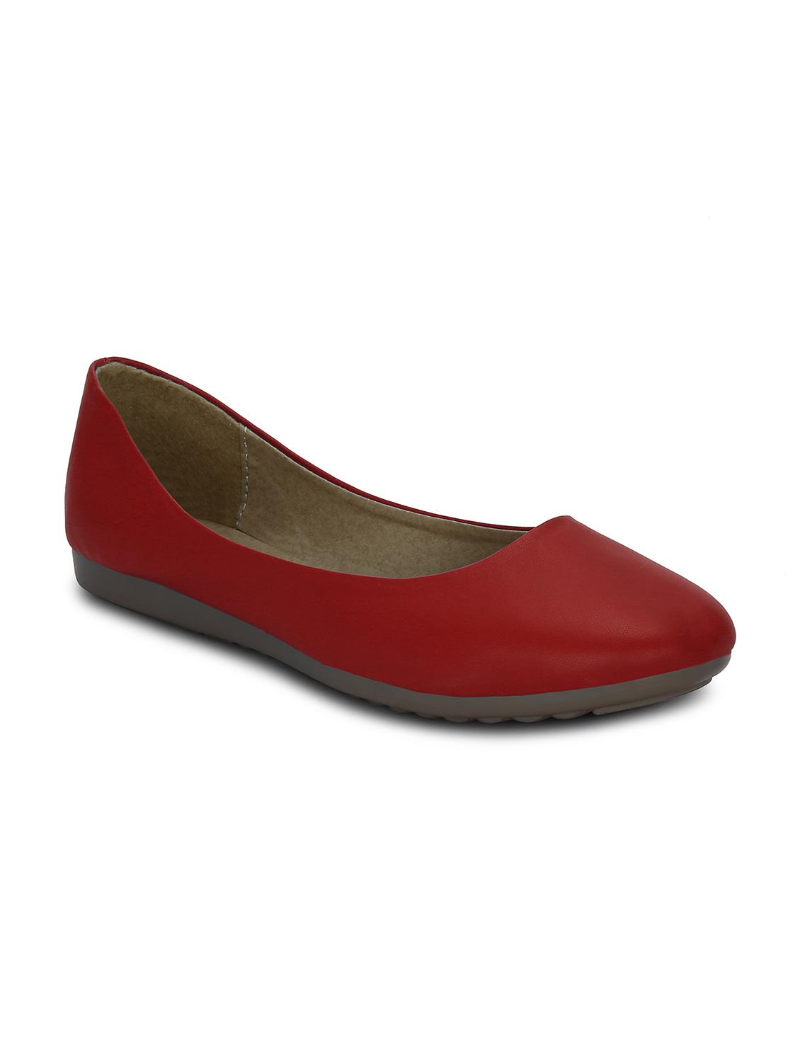 red faux leather ballerina - 11960296 - Zoom Image - 1