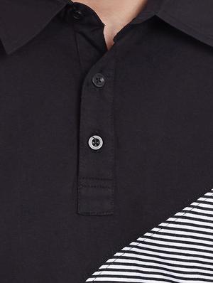 black cotton cut & sew t-shirt - 11961878 - Standard Image - 4