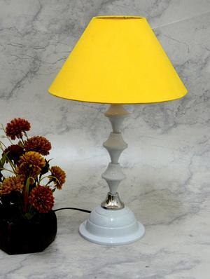 yellow metal and fabric table lamp - 1204298 - Standard Image - 2