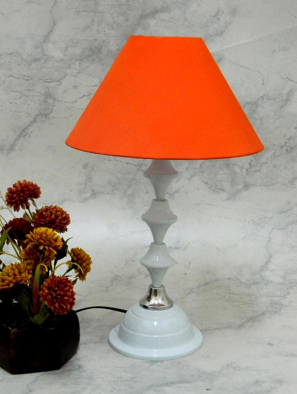 red metal and fabric table lamp - 1204299 - Zoom Image - 2