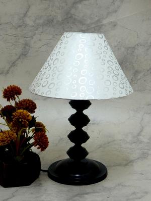 white metal and fabric table lamp - 1204318 - Standard Image - 2