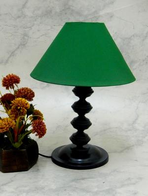 green metal and fabric table lamp - 1204323 - Standard Image - 2