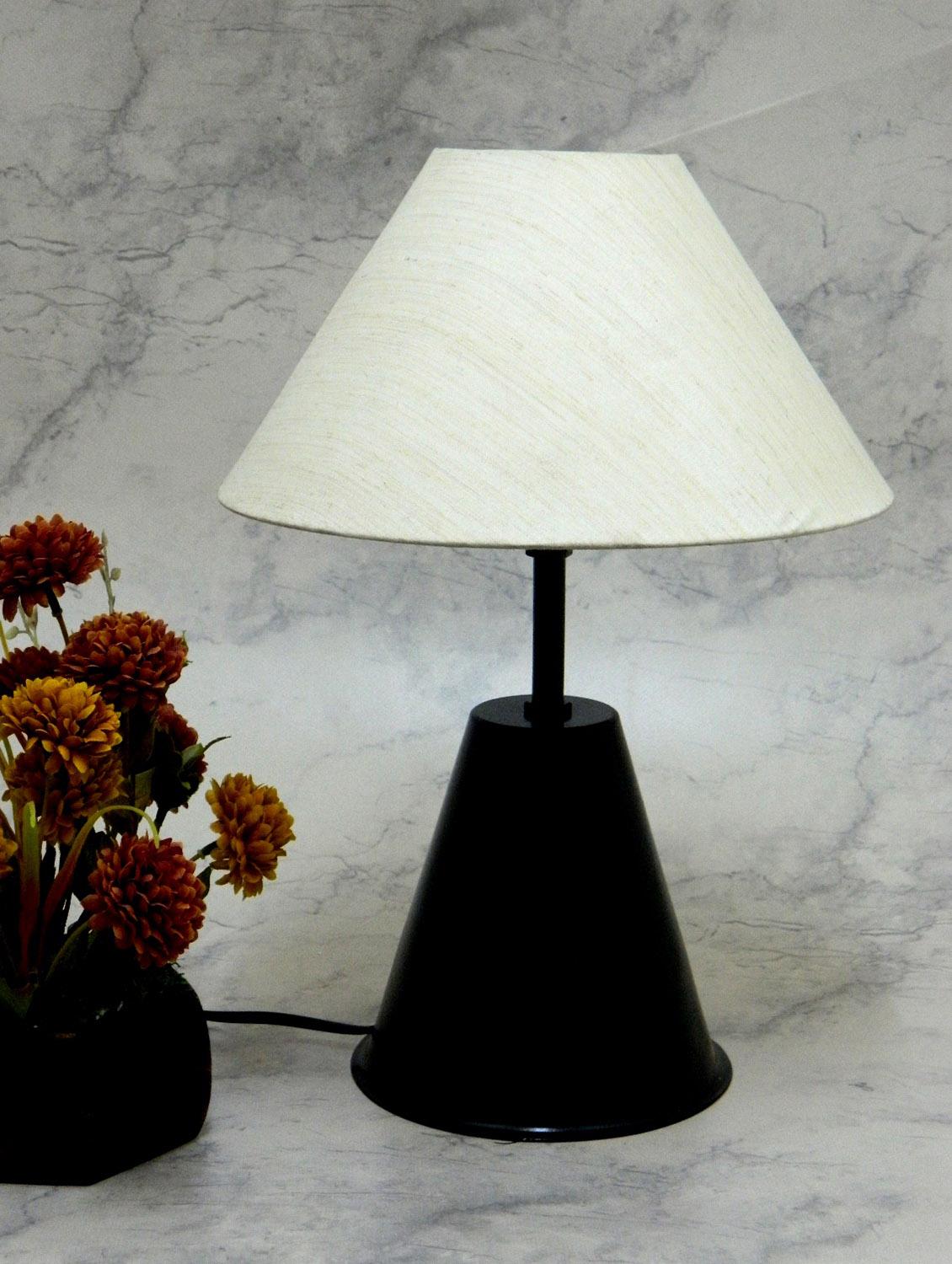brown metal and fabric table lamp - 1204332 - Zoom Image - 2