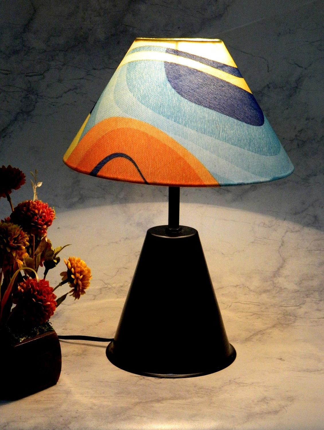 multicolored metal and fabric table lamp - 1204339 - Zoom Image - 1
