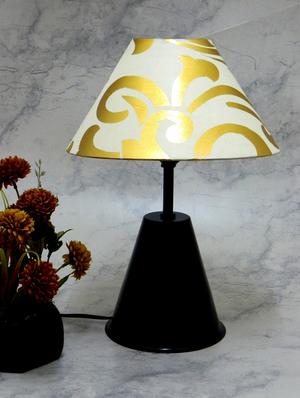 brown metal and fabric table lamp - 1204342 - Standard Image - 2