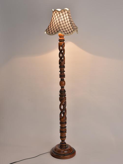blue wooden metallic table lamp - 1204439 - Standard Image - 1