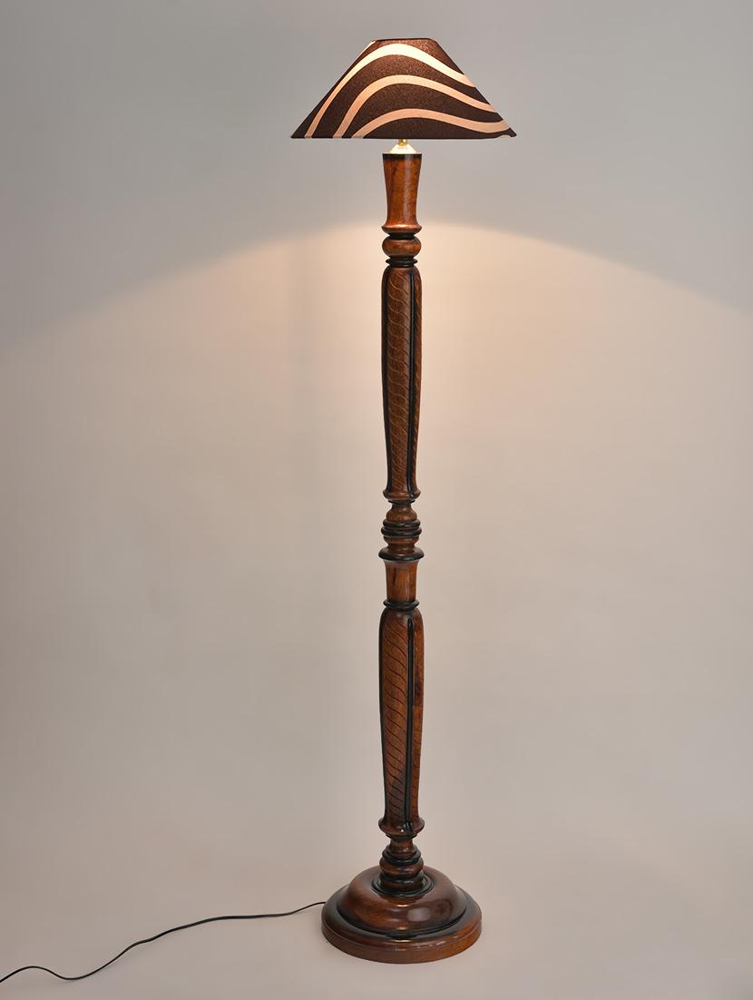 brown wooden metallic table lamp - 1204479 - Zoom Image - 1