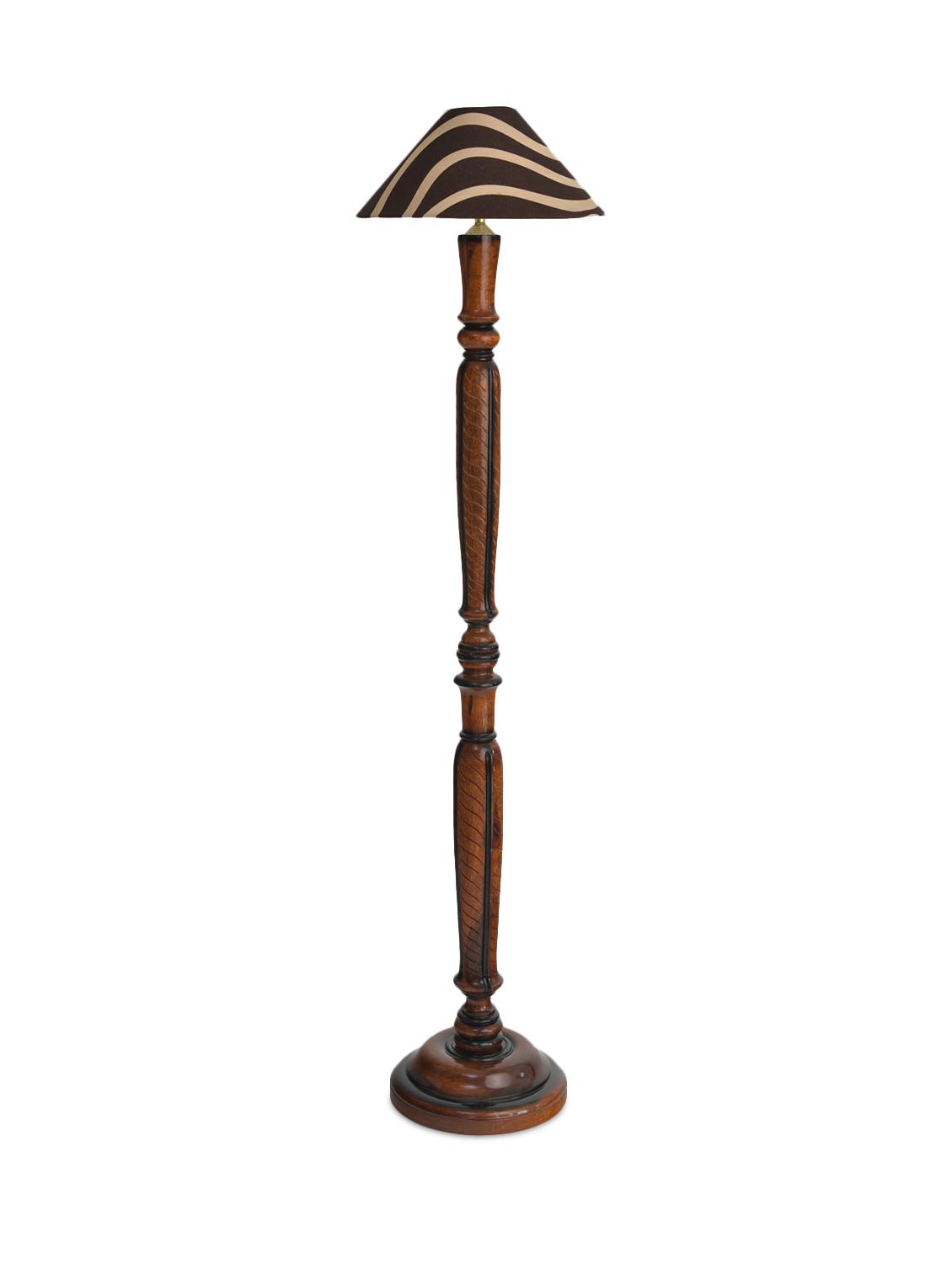 brown wooden metallic table lamp - 1204479 - Zoom Image - 2