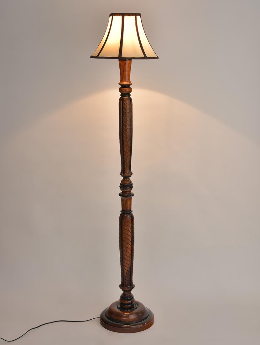 beige wooden metallic table lamp - 1204482 - Zoom Image - 1