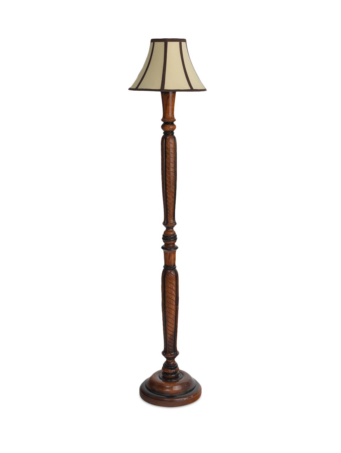 beige wooden metallic table lamp - 1204482 - Zoom Image - 2