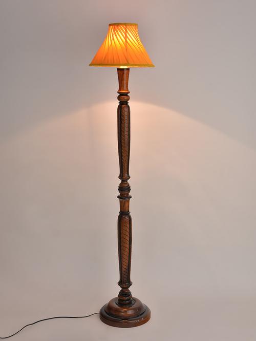 yellow wooden metallic table lamp - 1204492 - Standard Image - 1