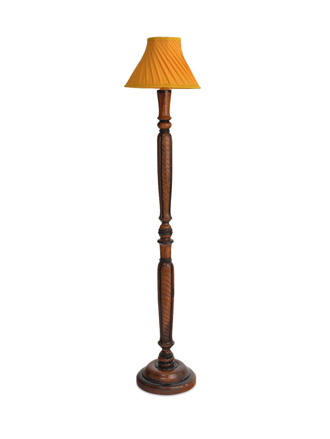 yellow wooden metallic table lamp - 1204492 - Zoom Image - 2