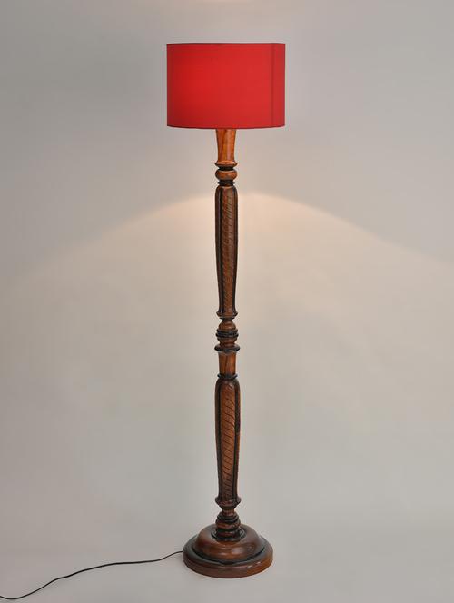 red wooden metallic table lamp - 1204494 - Standard Image - 1