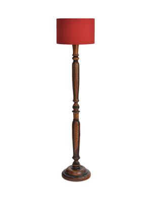 red wooden metallic table lamp - 1204494 - Standard Image - 2