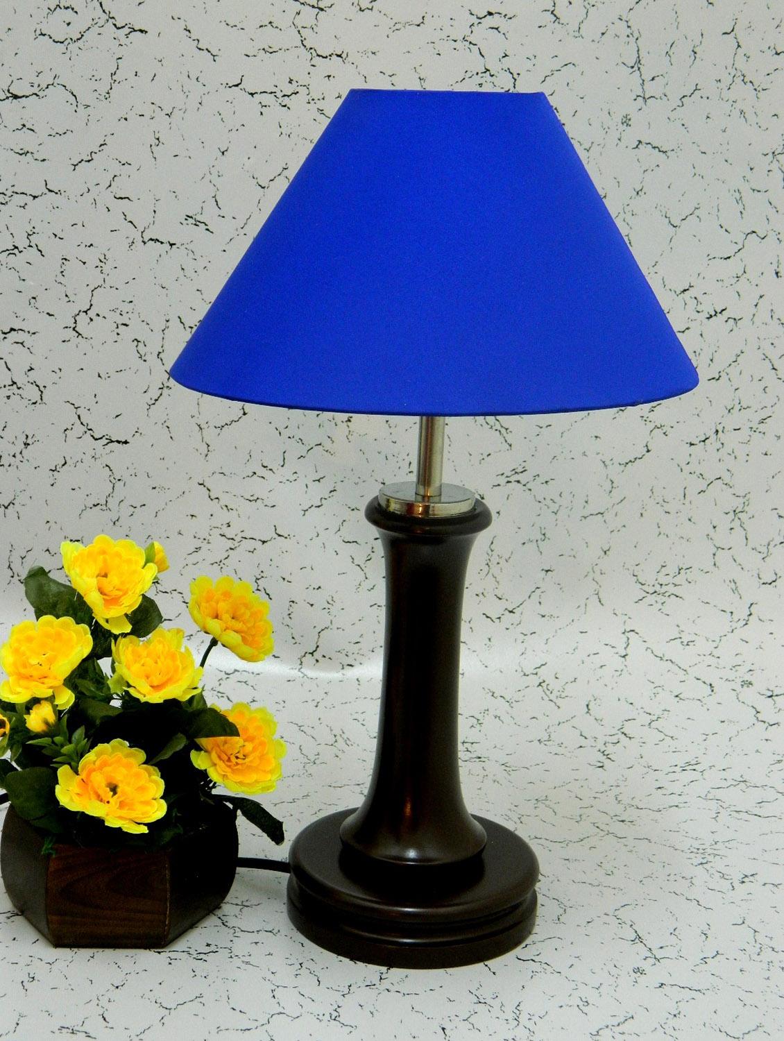blue wood and metal table lamp - 1204543 - Zoom Image - 2