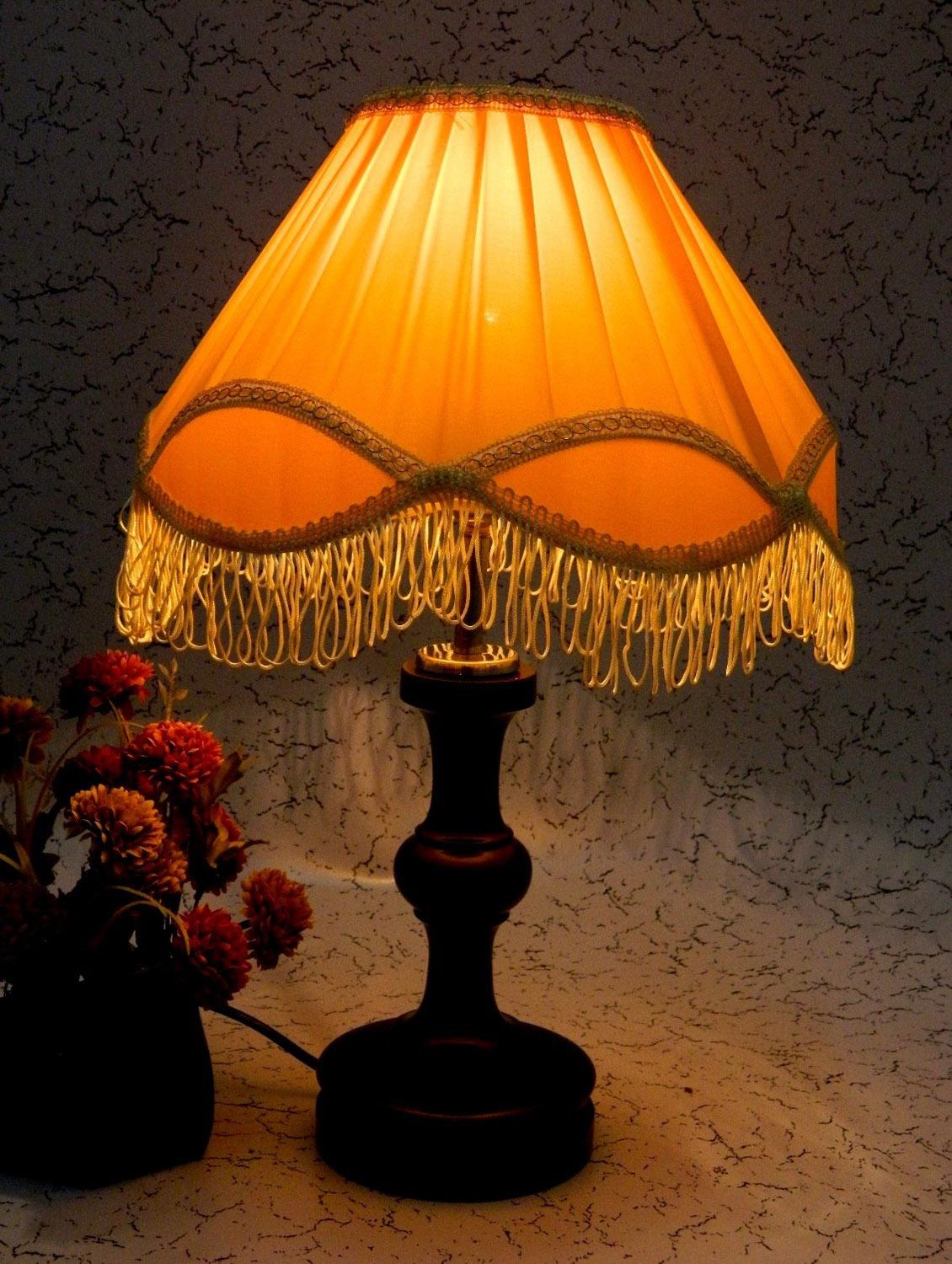 yellow wood and metal table lamp - 1204568 - Zoom Image - 1