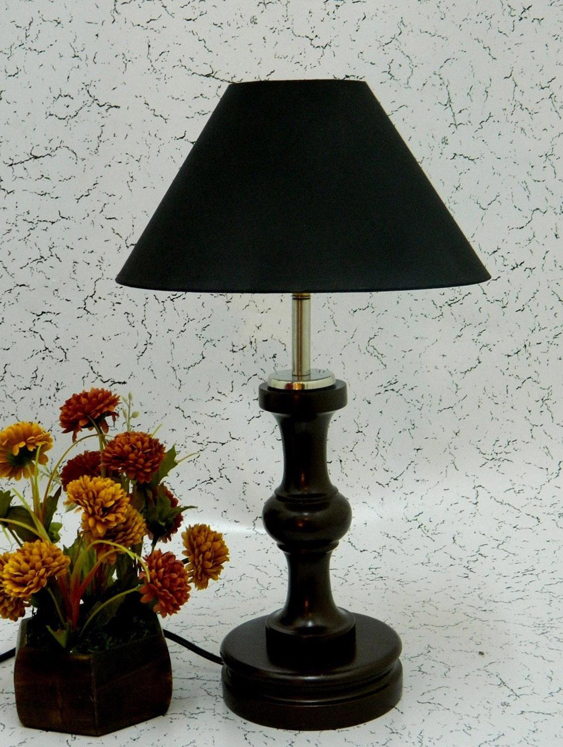 black wood and metal table lamp - 1204578 - Zoom Image - 2