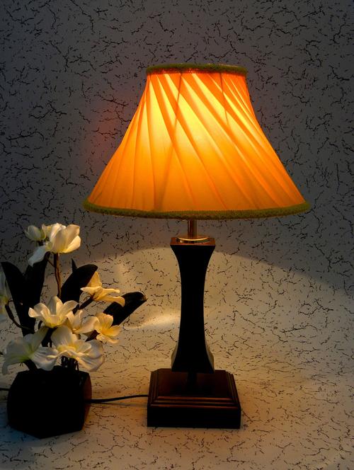 yellow wood and metal table lamp - 1204628 - Standard Image - 1