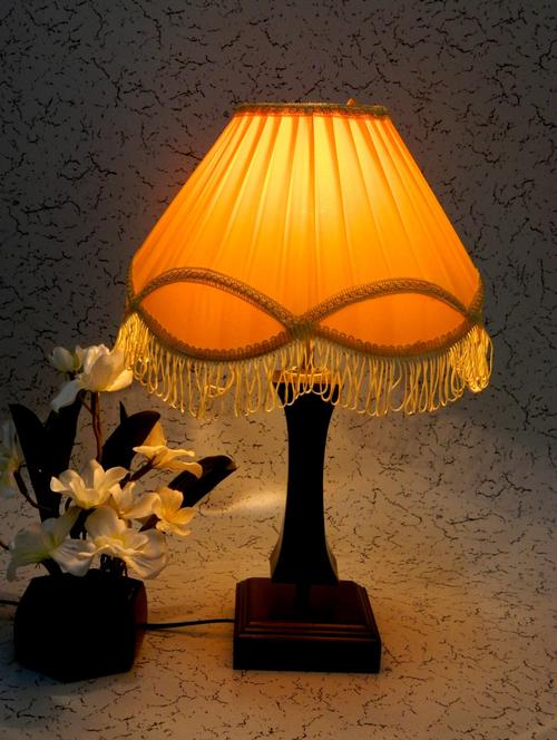 yellow wood and metal table lamp - 1204630 - Standard Image - 1