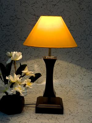 yellow wood and metal table lamp - 1204643 - Standard Image - 2