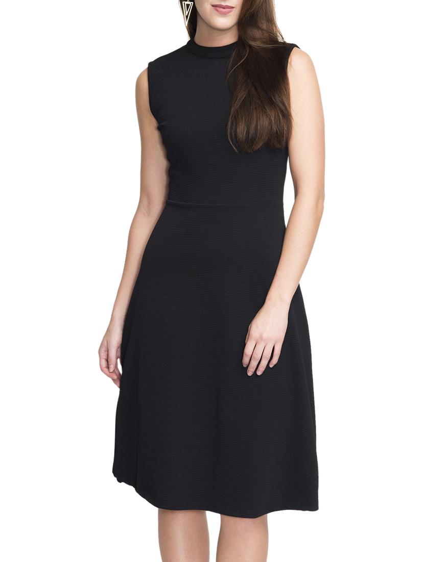 black polyester aline dress - 12059275 - Zoom Image - 1