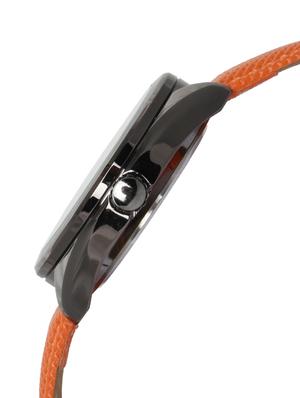 square frame black base black leatherette strap watch - 1206058 - Standard Image - 2