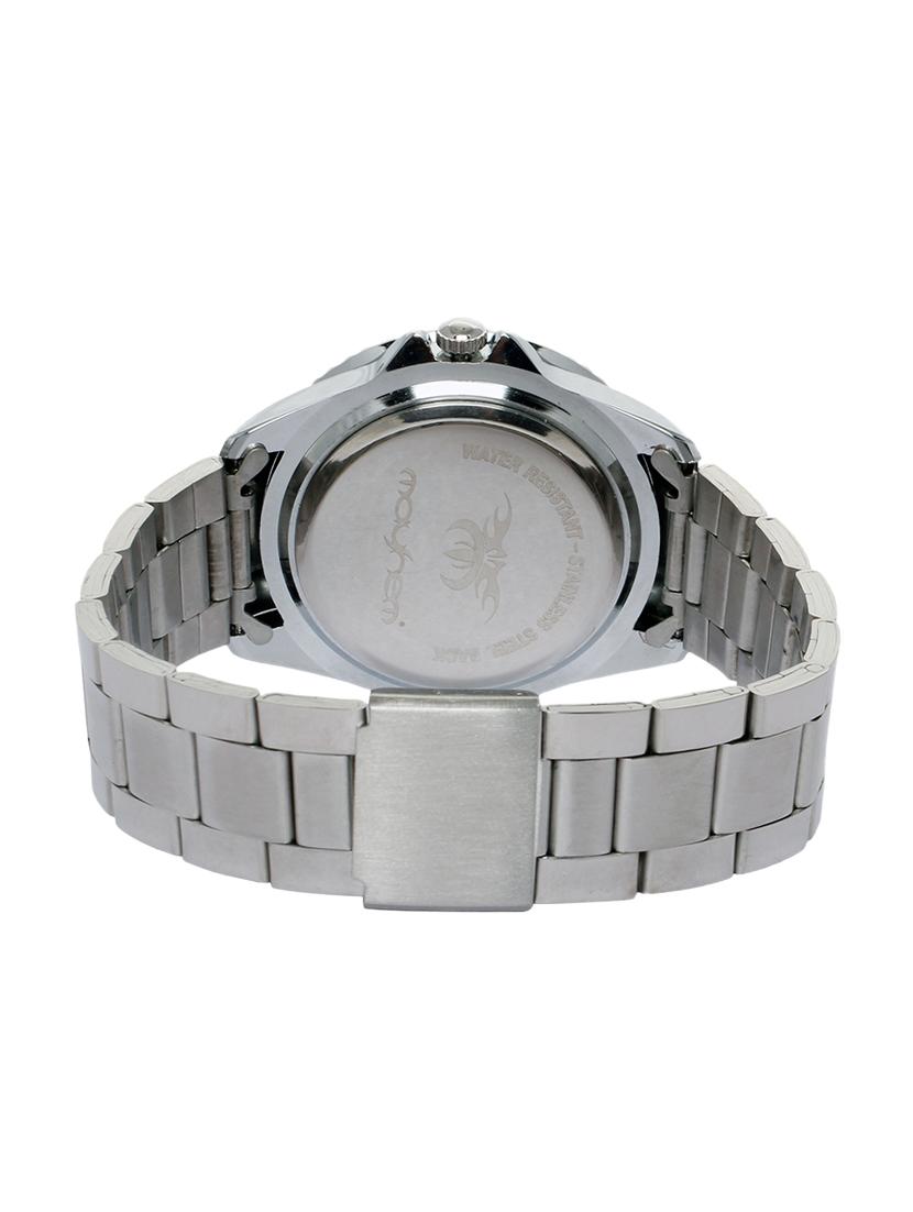 black base black round frame silver strap watch - 1206071 - Zoom Image - 3