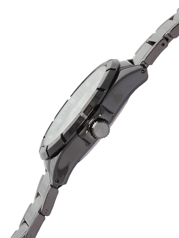 solid black round frame base strap watch - 1206076 - Zoom Image - 2