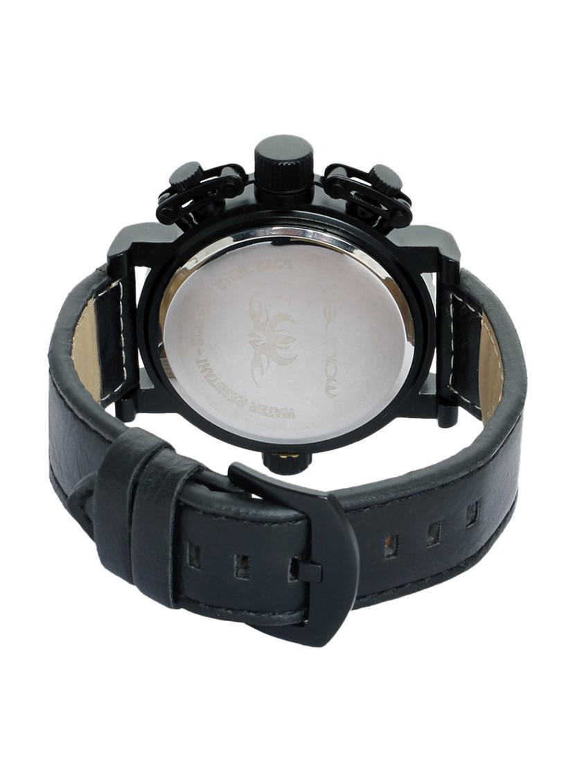 black base yellow dialer round frame solid step watch - 1206089 - Zoom Image - 3