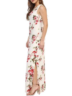 round neck floral maxi dress - 12068020 - Standard Image - 2