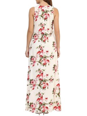 round neck floral maxi dress - 12068020 - Standard Image - 3