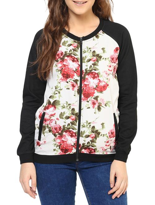 raglan sleeved floral jacket  - 12068025 -  Standard Image - 0