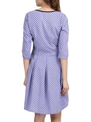 blue printed dress - 12076472 - Standard Image - 3