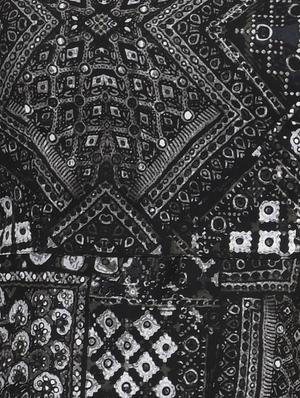 black printed crepe dress - 12076473 - Standard Image - 4