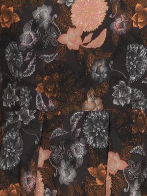 brown printed crepe dress - 12076474 - Standard Image - 4