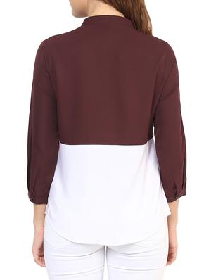 wine and white regular top - 12077490 - Standard Image - 3