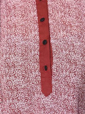 maroon cotton straight kurta - 12080985 - Standard Image - 4
