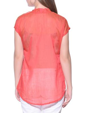 mandarin neck color block shirt - 12080994 - Standard Image - 3
