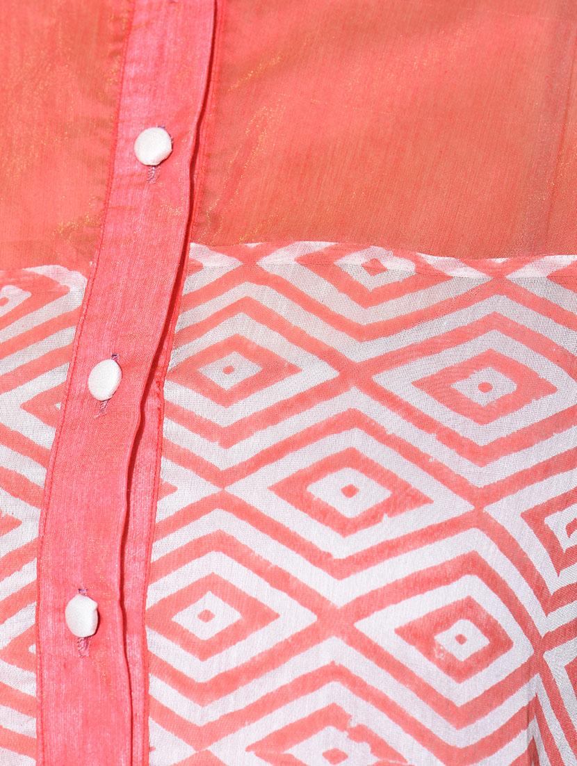 mandarin neck color block shirt - 12080994 - Zoom Image - 4