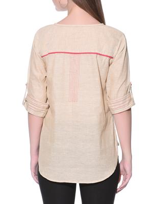 pocket patch striped top - 12080998 - Standard Image - 3