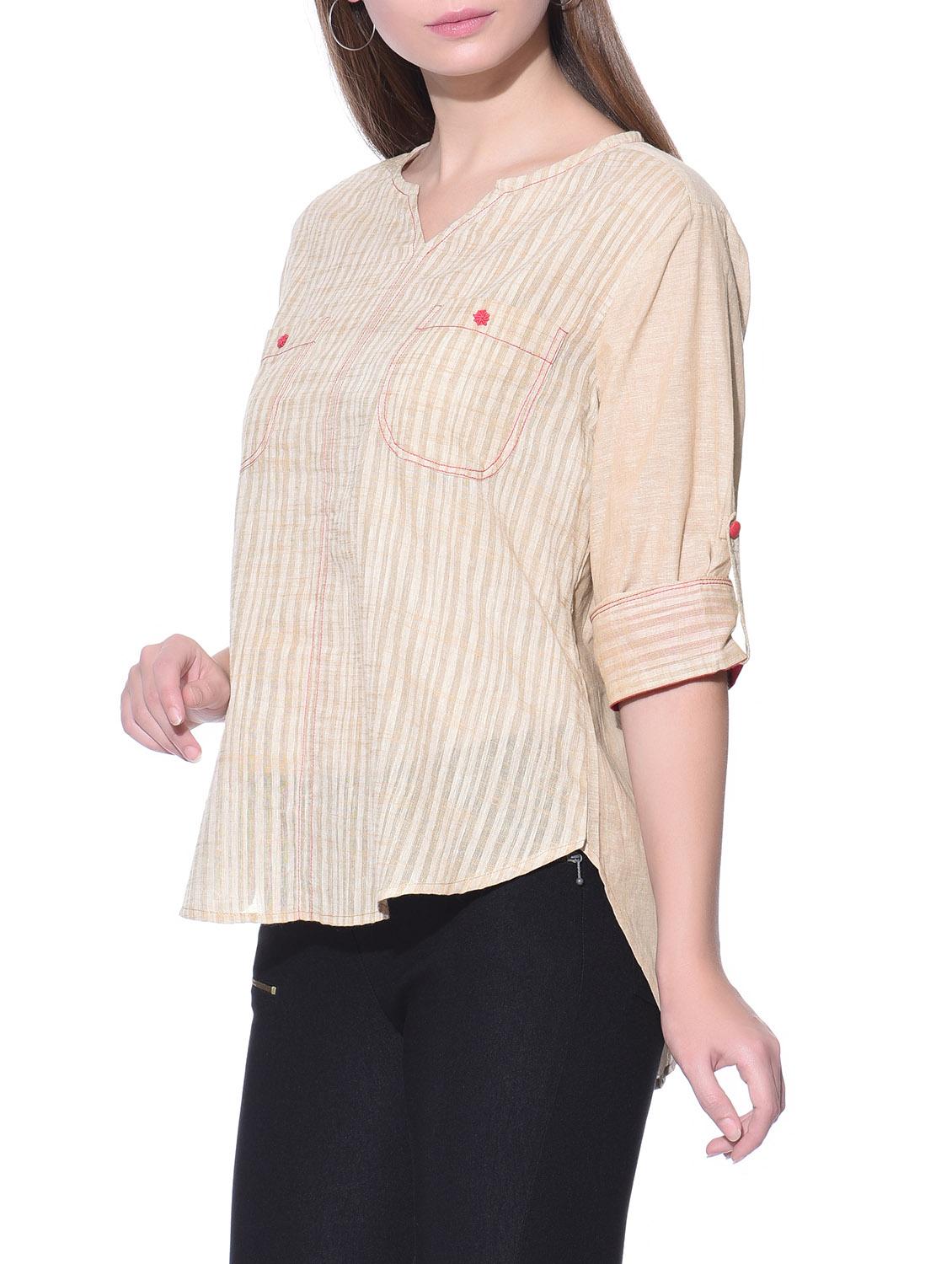 pocket patch striped top - 12080998 - Zoom Image - 2